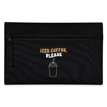 Iced Coffee Barista Koffein Espresso Eiskaffee - Federtasche - Schwarz - Vorne