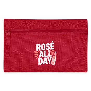 Rosé All Day Roséwein Trinkspruch Fun Wein - Federtasche - Rot - Vorne