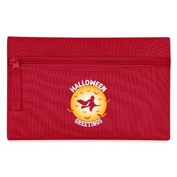 Halloween Sorcière Vol Silhouette Design - Trousse - rouge - Devant