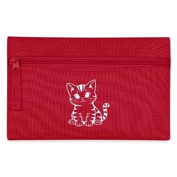 Chat mignon t-shirt chat chemise cadeau - Trousse - rouge - Devant