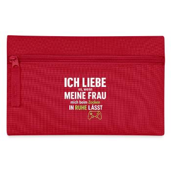 I love my wife – when she lets me gamble - Pencil Case - red - Front