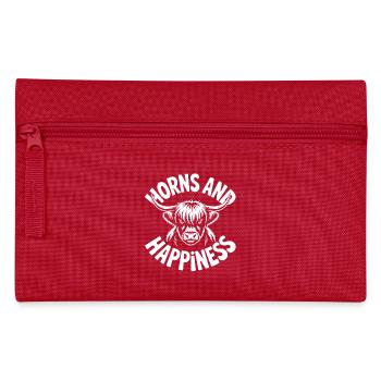 Highland Cow / Highland Beef – I Love Highlands - Pencil Case - red - Front