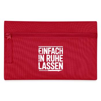 Einfach in Ruhe lassen Typo - Federtasche - Rot - Vorne