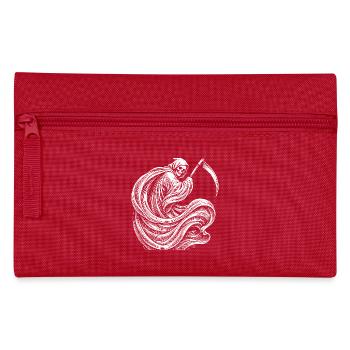 Kapuzenschnitter mit Sense-Silhouette - Federtasche - Rot - Vorne