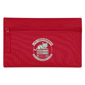 Low Performers Cat Server Pixel Art - Pencil Case - red - Front