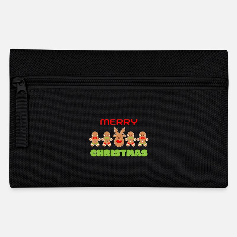 Lebkuchen Rentier Reihe - Xmas Outfit - Federtasche - Schwarz