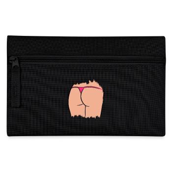 Femme cul drôle avec string - Trousse - noir - Devant