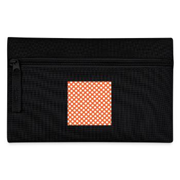 Motif de points d’arrière-plan à pois orange - Trousse - noir - Devant