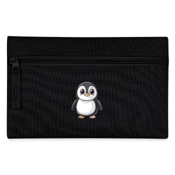 Adorable penguin with big eyes - Pencil Case - black - Front