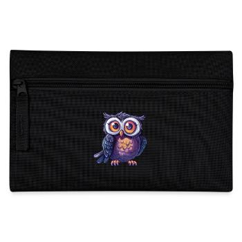 Hibou espiègle avec de grands yeux - Trousse - noir - Devant