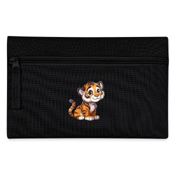 Verspielter Tiger Welpe Blickfang - Federtasche - Schwarz - Vorne