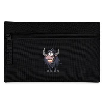 Yak joyeux avec de grandes cornes - Trousse - noir - Devant