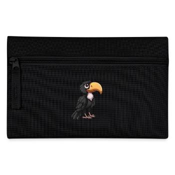 Oiseau de dessin animé mignon avec un gros bec - Trousse - noir - Devant