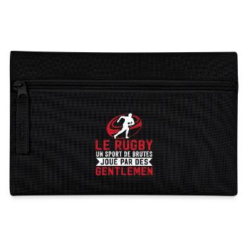 le rugby un sport de brutes joué par des gentlemen - Trousse - noir - Devant