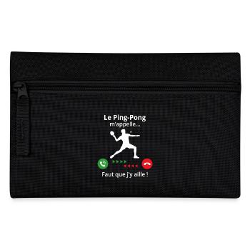 Le ping-pong m'appelle il faut que j'y aille - Trousse - noir - Devant