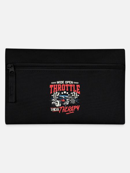 Vollgas ist meine Therapie Drag Racing Car - Federtasche - Schwarz