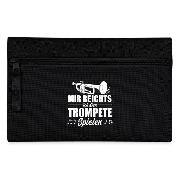 I've had enough, I'm going to play the trumpet - Pencil Case - black - Front