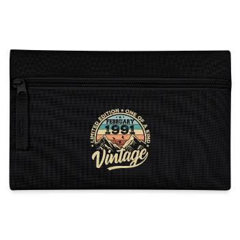Février 1991 Vintage Rétro, Février 1991 Cadeau - Trousse - noir - Devant