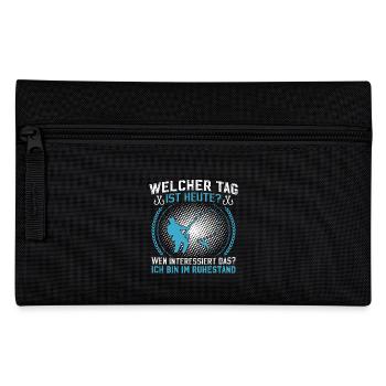 Ruhestand Angeln Ruhestand Abschiedsgeschenk - Federtasche - Schwarz - Vorne