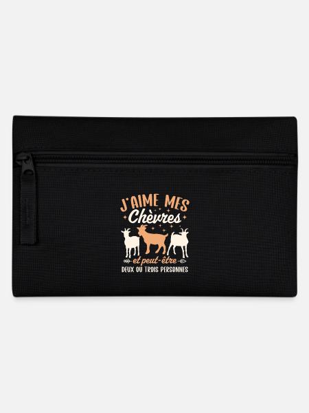 J'aime mes Chevres - Trousse - noir