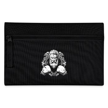 Kämpfer Boxer Boxen MMA - Federtasche - Schwarz - Vorne
