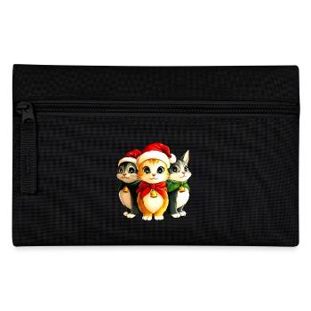 Weihnachten Kätzchen - Federtasche - Schwarz - Vorne