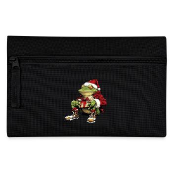 Santa Claus Frog - Pencil Case - black - Front