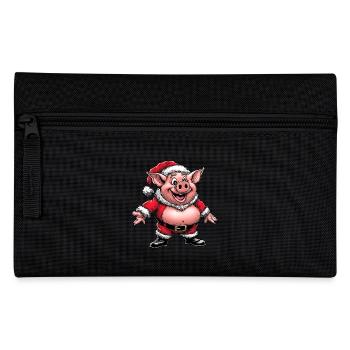 Schweinchen Christmas - Federtasche - Schwarz - Vorne