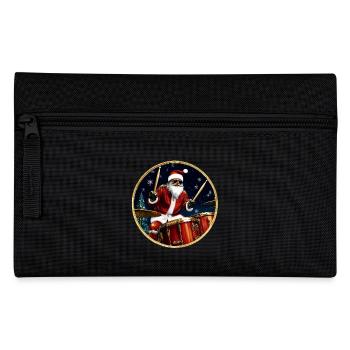 Schlagzeuger Weihnachten - Federtasche - Schwarz - Vorne