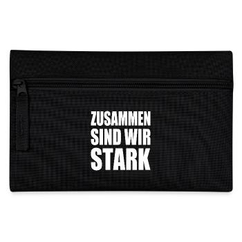 zusammen sind wir stark - Federtasche - Schwarz - Vorne