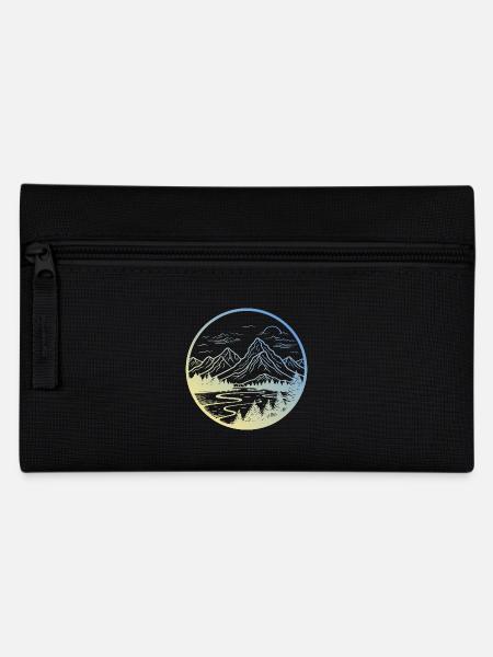 Berge Landschaft - Federtasche - Schwarz