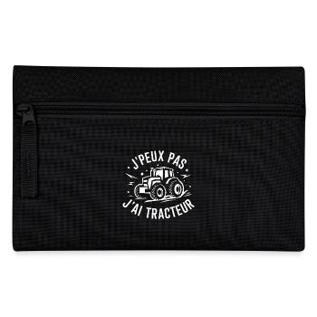tee shirt I can't, I have tractor - Pencil Case - black - Front