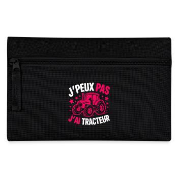 I can't, I have tractor–Proud to be a farmer - Pencil Case - black - Front