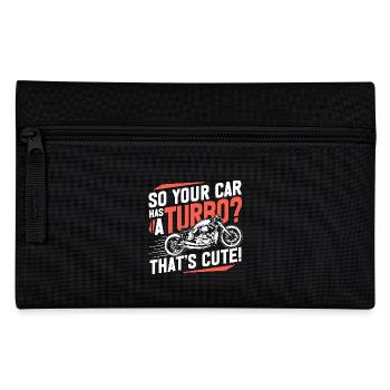 Bobber Motorcycle Racing Motorcyclist Saying - Pencil Case - black - Front
