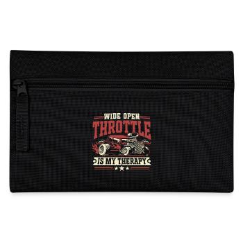 Vollgas ist meine Therapie - Drag Car Racing - Federtasche - Schwarz - Vorne