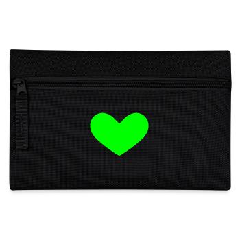 Green heart - Pencil Case - black - Front