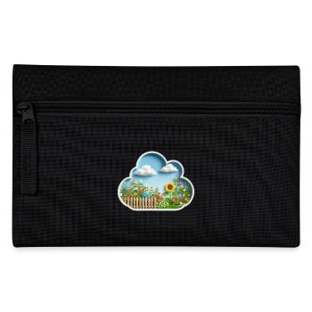 Flower on flower meadow in garden with sunflower - Pencil Case - black - Front