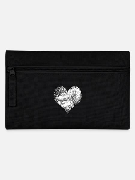 sac coton bio coeur végétal - Trousse - noir