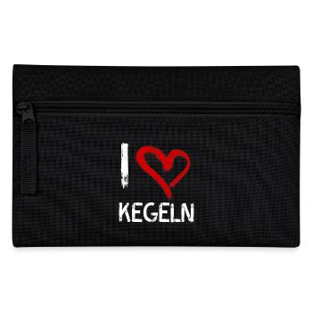 I love Kegeln - Federtasche - Schwarz - Vorne