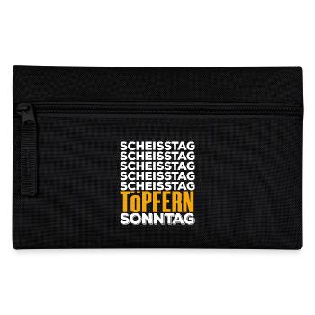 TÖPFERN - Scheisstag - Federtasche - Schwarz - Vorne