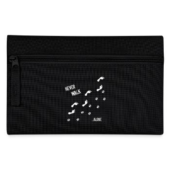 HUND & MENSCH NEVER WALK ALONE - Federtasche - Schwarz - Vorne
