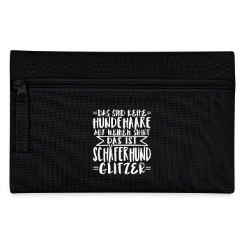 Das ist Schäferhund Glitzer - Federtasche - Schwarz - Vorne