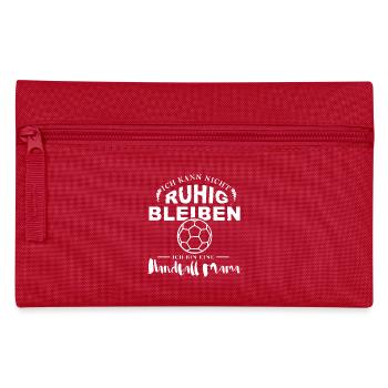 Handball Shirt-Ruhig bleiben - Federtasche - Rot - Vorne