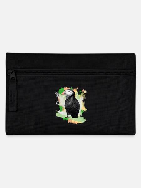 Papageientaucher Grafitti - Federtasche - Schwarz
