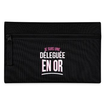 je suis une Déleguée en or cadeau idée humour - Trousse - noir - Devant
