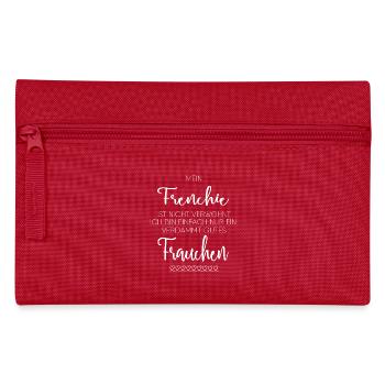Frenchie Genschenk - Federtasche - Rot - Vorne