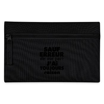 Sauf erreur jai toujours raison (1c) - Trousse - noir - Devant