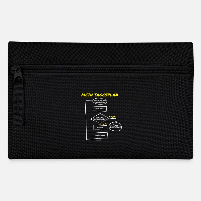 Tauchen Taucher Tagesplan Glücklich Meer Geschenk - Federtasche - Schwarz