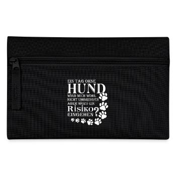 Hund Labrador Agility Tierschutz - Federtasche - Schwarz - Vorne
