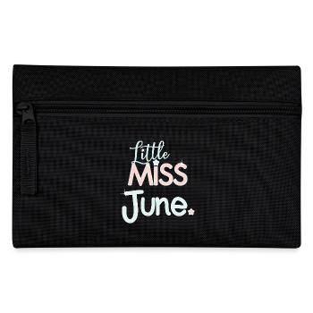 Juni Geburtstag Mädchen Miss June - Federtasche - Schwarz - Vorne